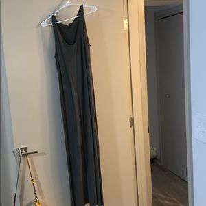 High split double layer maxi dress